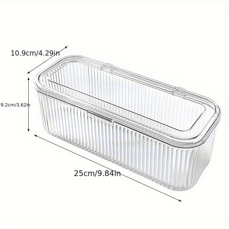 1PC Clear Plastic Makeup Organizer Case with Lid, Countertop Cosmetic Storage Box for Brushes, Beauty Sponges, Puff | Dust-Proof, Lightweight, No Electricity Needed, Weatherproof, Under 3.2 Cubic Feet & 27 Inches Tall, Holds <30 Lbs