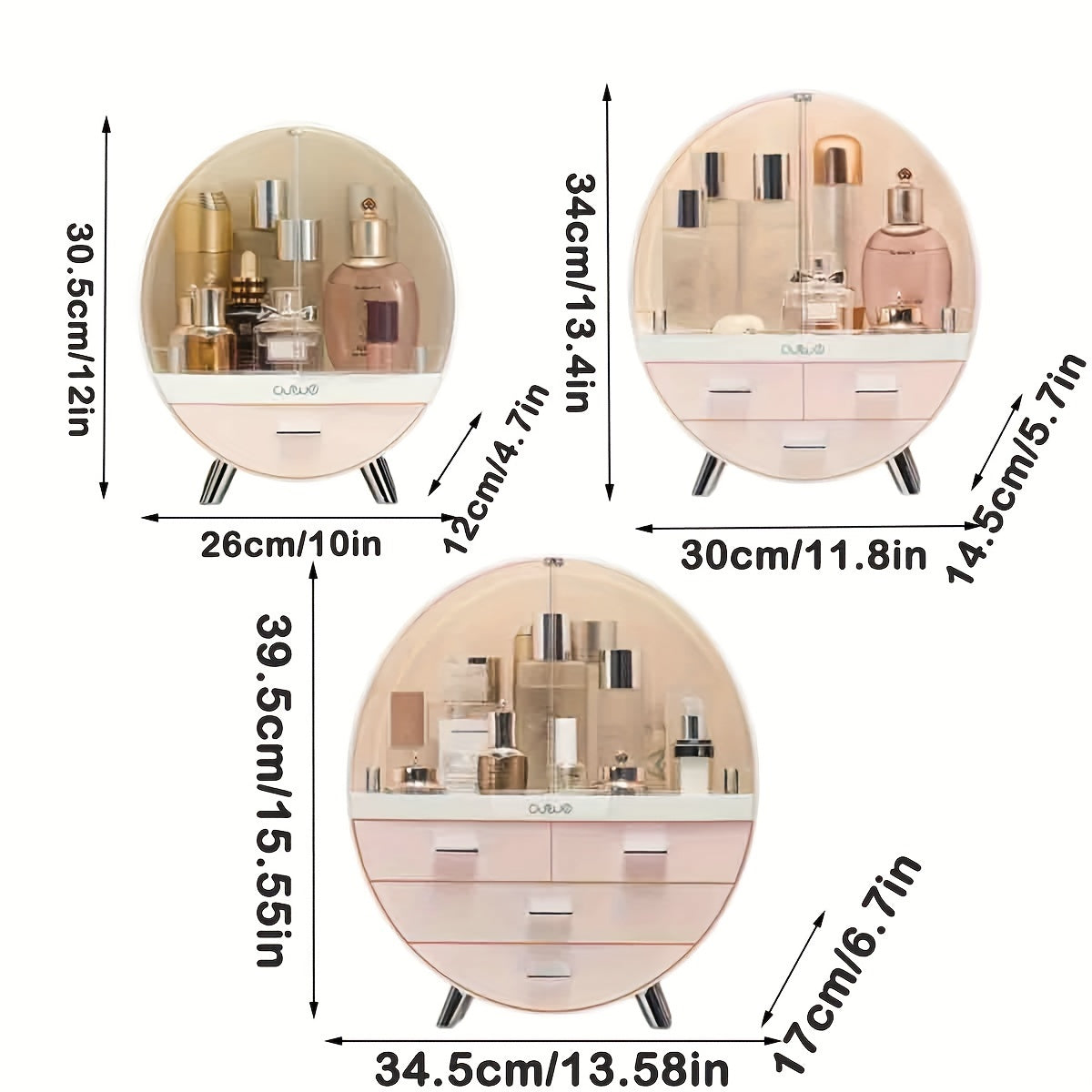 1pc Dustproof Cosmetic Storage Box, Desktop Multi-layer Drawer Storage Box, Cosmetic Lipstick Eyebrow Pencil Storage Container, Large Capacity Makeup Organizer, Vanity Decor