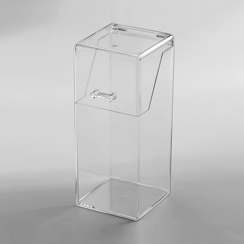 1 Clear Acrylic Desk Organizer with Lid - Dustproof Storage Box for Makeup Brushes & Pens, Sleek Transparent Design for Easy Access & Visibility, Makeup Brush Holder|Modern Storage Solution|Clear Acrylic Material