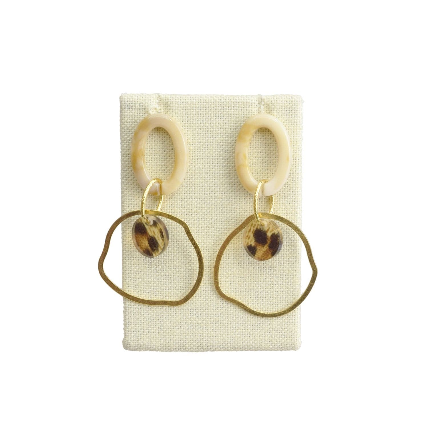 #ED-2140N-LE Burlap Linen Earring Display Stand