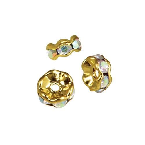 #FM-R005G-CRYSAB Crystal AB Rhinestone Rondelle, 5mm