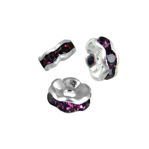 #FM-R008S-AMY Amethyst Rhinestone Rondelle, 8mm