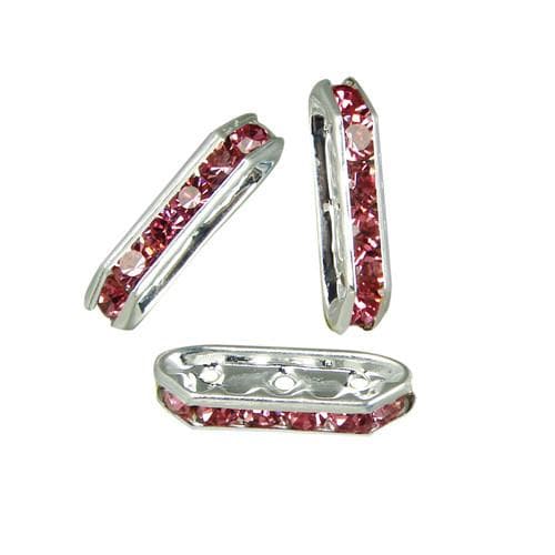 #FM-T0165S-ROS Rose Trapezium Rhinestone Rondelle, 16mm x 5mm