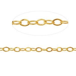 #FMC-9087 Brass Cable Link Chain, 8mm x 5mm