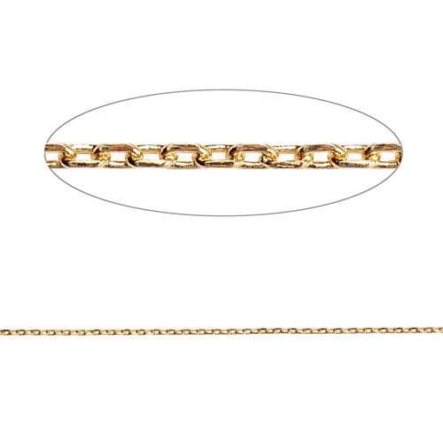#FMC-9119G Gold Plated Brass Rolo Chain, 2mm x 3mm