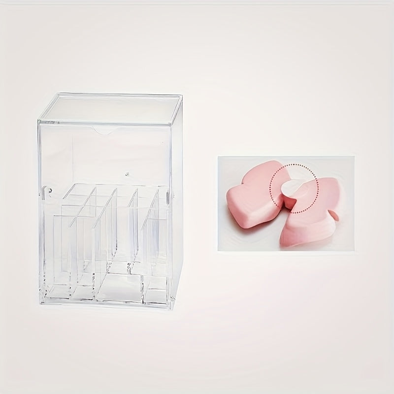 Clear Makeup Brush Organizer with Lid - Transparent Cosmetic Storage Box, Vanity Organizer with Dustproof Cover, Bathroom Countertop Organizer for Professional or Home Use, Space-Saving Makeup Display Case, Makeup Vanity Desk, Durable Plastic Material