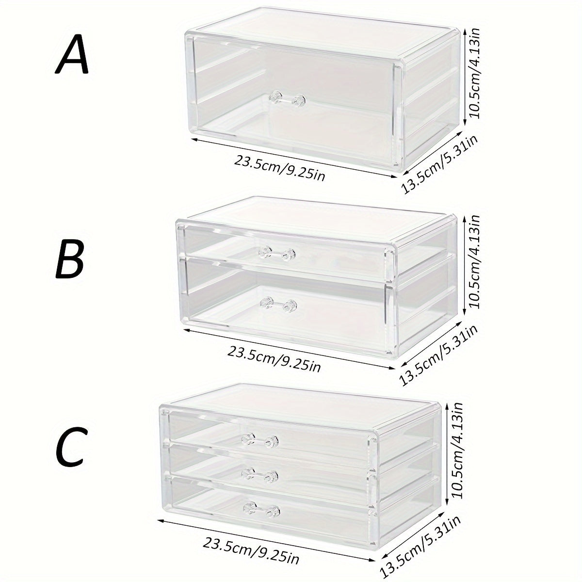 1pc Multi-Layer Transparent Cosmetic & Jewelry Organizer - Waterproof Dustproof Plastic Storage Box with Compartments for Lipstick, Lip Gloss, Makeup Brushes, Vanity & Bathroom Counter Organization, Cosmetic Storage Organizer, Compact Design, Sturdy